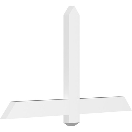 Ekena Millwork Eugene Architectural Grade PVC Gable Bracket, 48"W x 28"H x 2"D x 4"F, 14/12 Pitch GBP048X28X0204EUG00